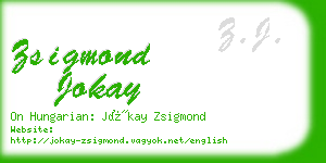 zsigmond jokay business card